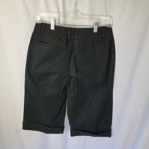Banana Republic Black Contoured Fit Wide Leg Capri Chino Flat Front Pants Size 4 - Picture 4 of 4